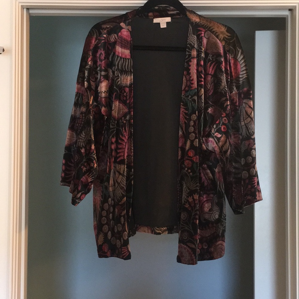 Loft velvet kimono